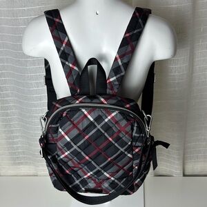 SET Vera Bradley Black, White and Red Backpack Collection, Set 2 Bags.